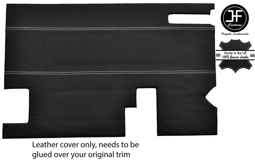 WHITE STITCH TAILGATE DOOR CARD TRIM LTHR COVER FOR LAND ROVER DEFENDER STYLE 2