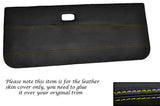 YELLOW STITCH 2X FRONT DOOR CARDS LEATHER SKIN COVERS FITS VW GOLF MK1 CABRIO