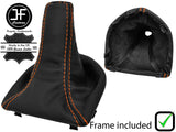 ORANGE STITCH LEATHER MANUAL GEAR GAITER+PLASTIC FRAME FITS FORD RANGER 12-18