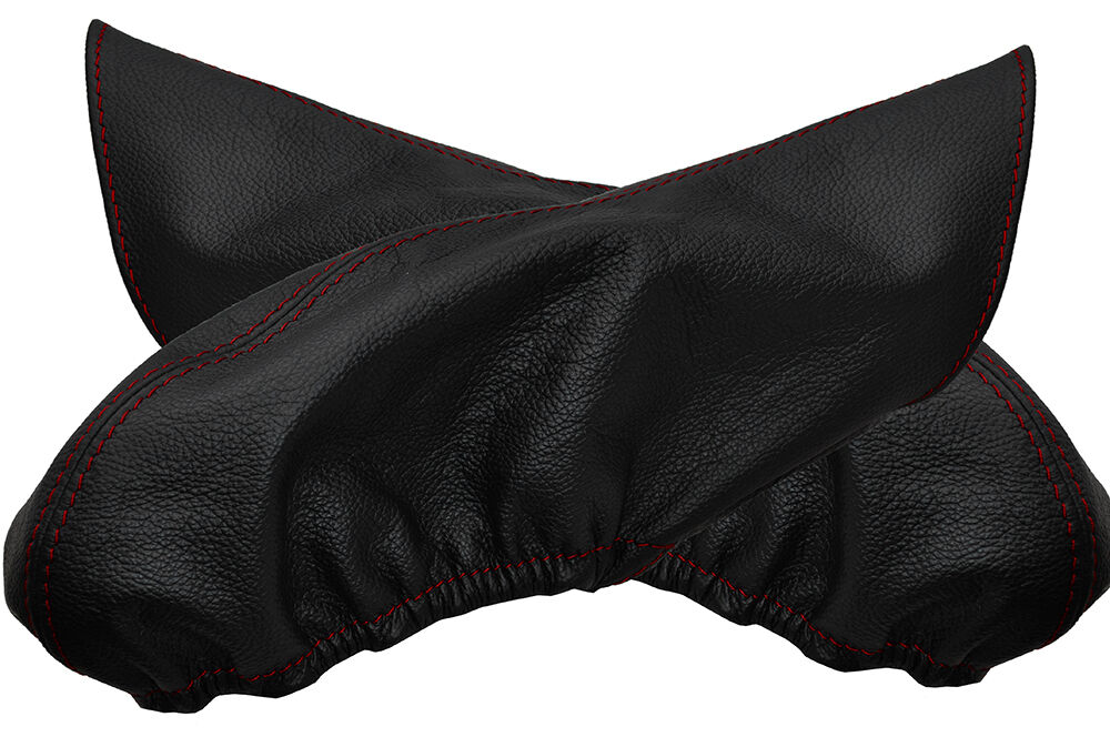 RED STITCH 2X MIRROR LEATHER SKIN PROTECTOR COVERS FITS CORVETTE C5 1997-2004