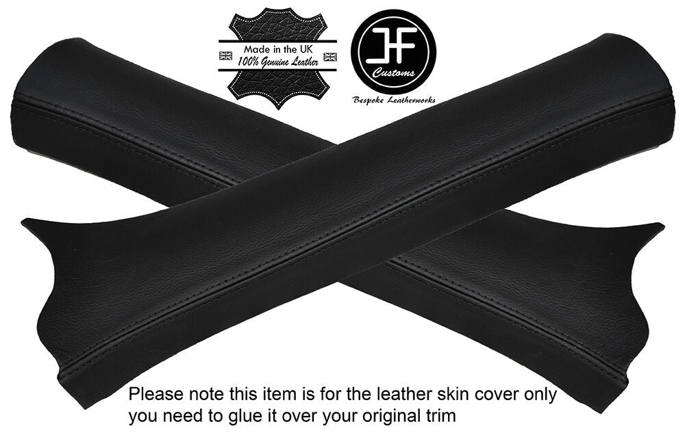 BLACK STITCH 2X A POST PILLARS LEATHER COVERS FITS SMART ROADSTER 452 2003-2005