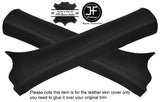 BLACK STITCH 2X A POST PILLARS LEATHER COVERS FITS SMART ROADSTER 452 2003-2005