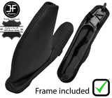 BLACK STITCH PERFORATED LEATHER HANDBRAKE + PLASTIC FRAME FOR MG ZT ZT-T 99-05