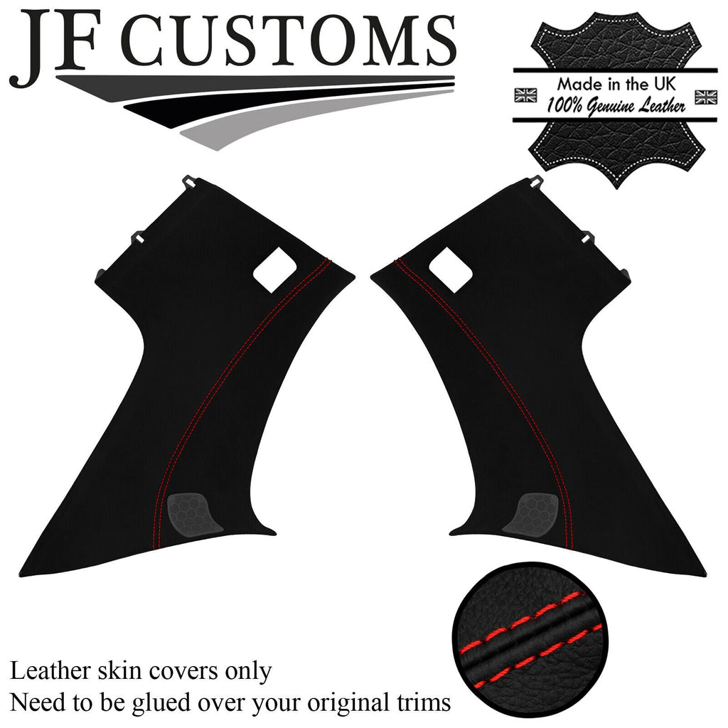 RED STITCH  LEATHER D PILLAR COVER FITS PORSCHE CAYENNE 955 MK1 03-10 CUSTOM NEW