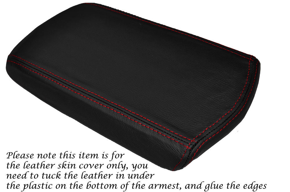 RED STITCHING ARMREST LID LEATHER COVER FITS DODGE AVENGER 2007-2013 CUSTOM NEW