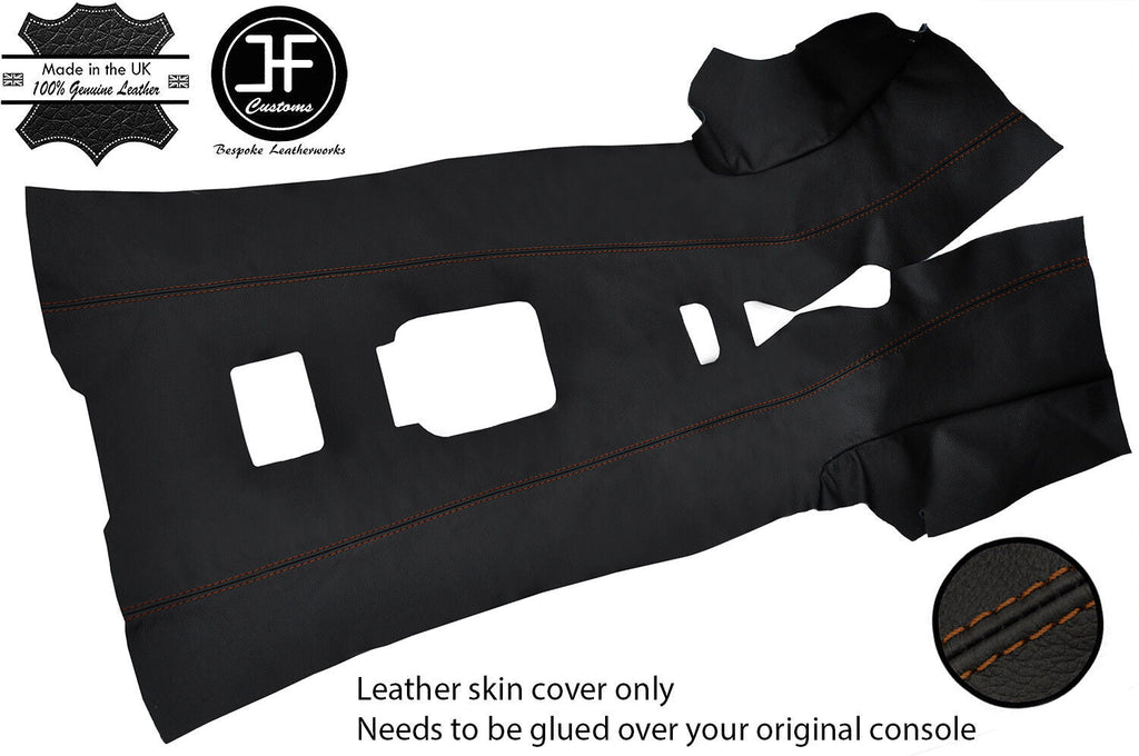 BROWN STITCH CENTRE CONSOLE TUNNEL REAL LEATHER COVER FOR HONDA S2000 AP1 99-03
