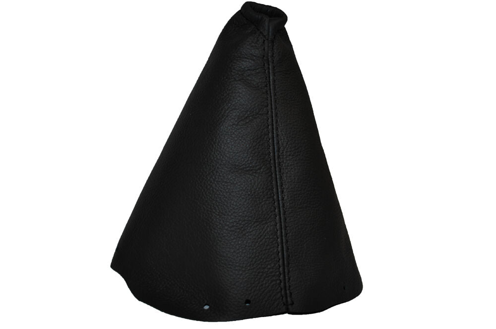 BLACK DOUBLE STITCH FITS NISSAN  QASHQAI GEAR GAITER LEATHER 2006-2013