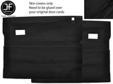 BLACK STITCH 2X FRONT DOOR CARD LUXE SUEDE COVERS FITS DEFENDER 90 110 STYLE 2