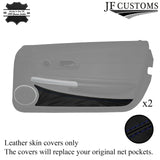 D BLUE STITCH 2X DOOR CARD POCKET LEATHER COVERS FOR CHRYSLER CROSSFIRE 04-08