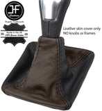 BLACK & BROWNTOP GRAIN REAL LEATHER GEAR GAITER FOR MERCEDES CLA CLASS 13-18