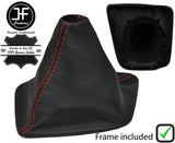 RED STITCH LEATHER GEAR GAITER+PLASTIC FRAME FITS RENAULT KANGOO 2 2008-2019