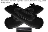 WHITE STITCH 2X SUN VISORS LEATHER COVERS FITS PORSCHE BOXSTER 987 CAYMAN 05-12