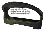 YELLOW STITCH FITS ROVER 25 MG ZR 2004-2006 GAUGE HOOD SPEEDO LEATHER COVER ONLY