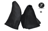 BLACK STITCH LEATHER GEAR GAITER & HANDBRAKE GAITER FITS MAZDA MX5 MK2 98-00 NB