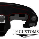 RED STITCH ITALIAN LEATHER DASH DASHBOARD COVER FITS ALFA ROMEO MITO 08-17