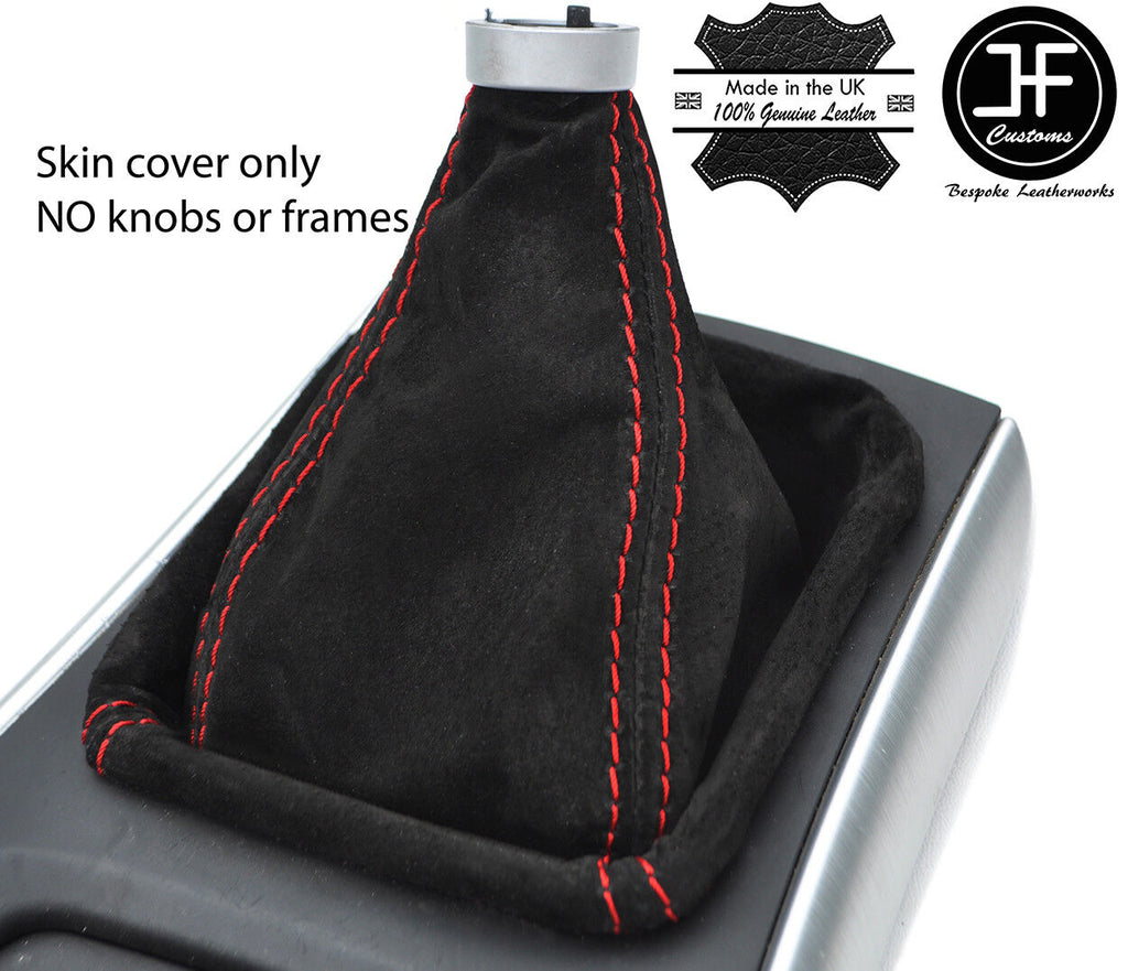 RED STITCH REAL SUEDE MANUAL GEAR GAITER FITS MERCEDES B CLASS W245 2005-2011