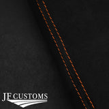 ORANGE STITCHING REAL SUEDE ARMREST LID COVER FITS 370Z Z34 2009-2017 STYLE 2
