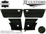 GREEN STITCH ITALIAN LEATHER 4X DOOR CARD COVER FOR LANCIA BETA VOLUMEX COUPE