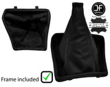 BLACK STITCH LEATHER MANUAL GEAR + PLASTIC FRAME FITS HUMMER H3 2005-2011