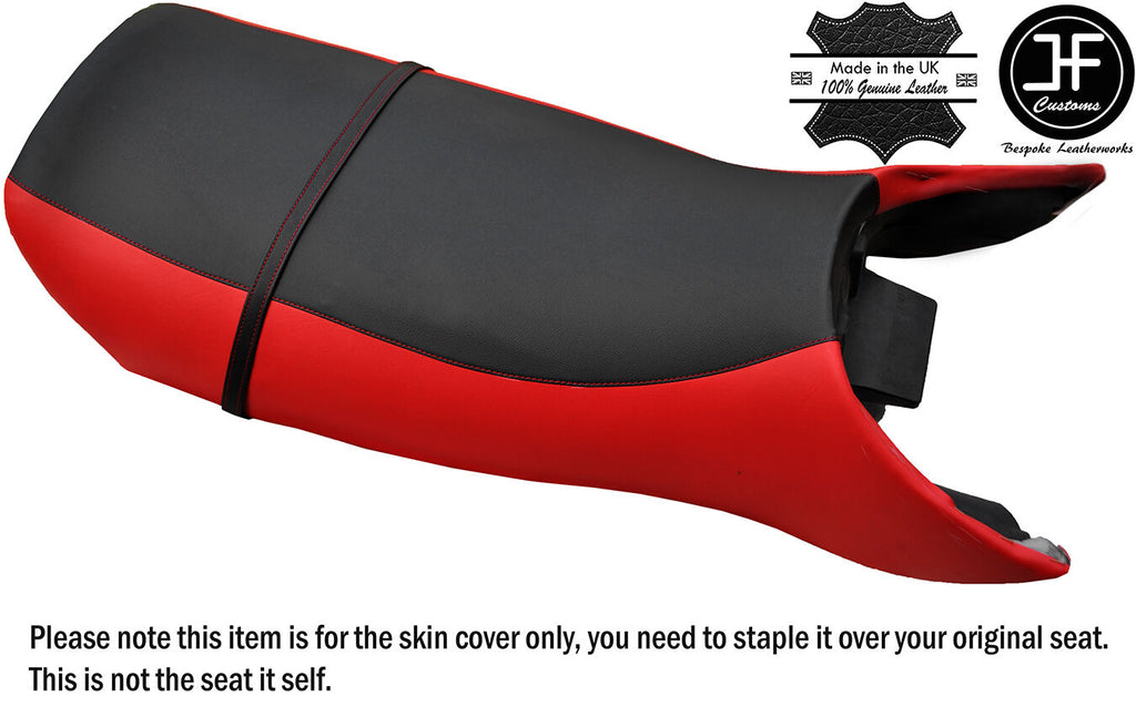 BLACK & RED VINYL CUSTOM FITS POLARIS GENESIS 99-04 1200 FRONT SEAT COVER