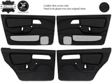 BLACK BLACK 4X DOOR CARD KIT LEATHER COVERS FOR FORD SIERRA RS COSWORTH JF1