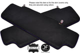PURPLE STITCH 2X SUN VISORS LUXE SUEDE COVERS FITS LAND ROVER DEFENDER 90 110