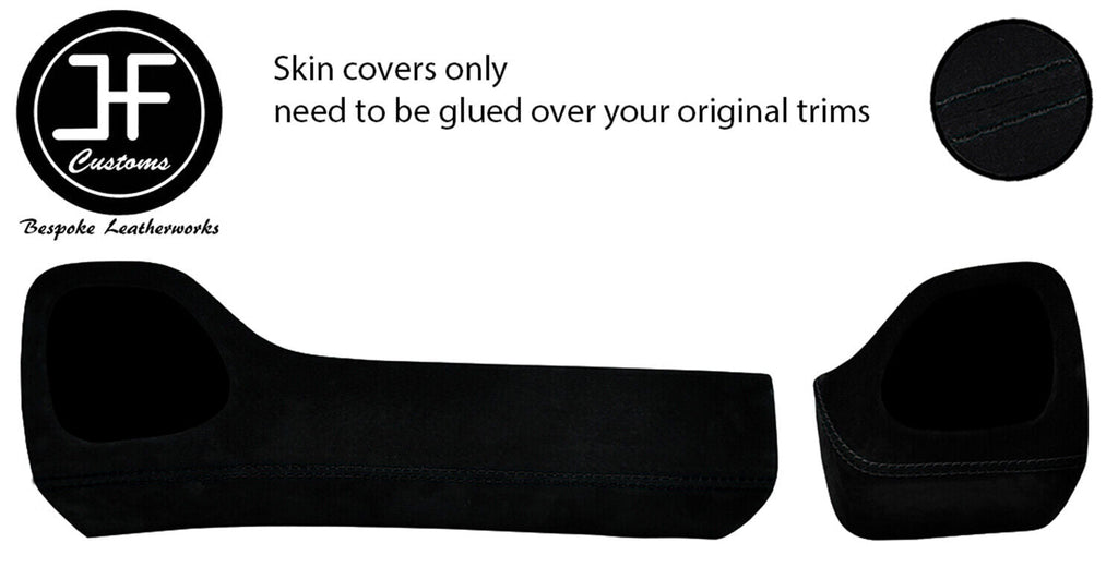BLACK STITCH TWO PIECE DASH KIT TRIM SUEDE COVERS FOR CITROEN C1 2014-2019