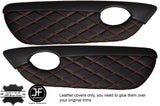 RED DIAMOND STITCH 2X DOOR CARD TRIM LEATHER COVERS FITS MG TF MGTF MK2 00-06