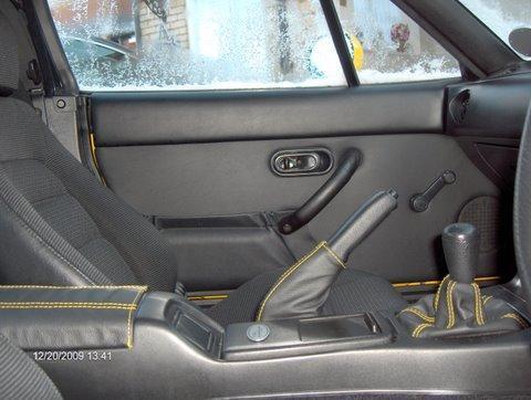 FITS MAZDA MX5 mk1 89-1997 GEAR HANDBRAKE ARMREST YELLOW ST CUSTOM NEW