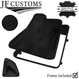 BLACK STITCH LEATHER MANUAL GEAR GAITER +PLASTIC FRAME FOR BMW E81 E82 E87 E88