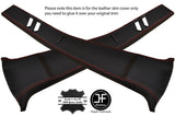 RED STITCH 2X B PILLAR TRIM LEATHER COVERS FITS BMW E23 7 SERIES 1977-1986