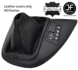 BLACK STITCH TOP GRAIN LEATHER AUTO AUTOMATIC GEAR GAITER FOR BMW X5 E53 00-06
