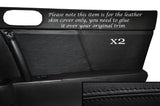 BLACK STITCH 2X DOOR CARD TRIM LEATHER COVERS FITS MAZDA MX5 MK3 2005-2014
