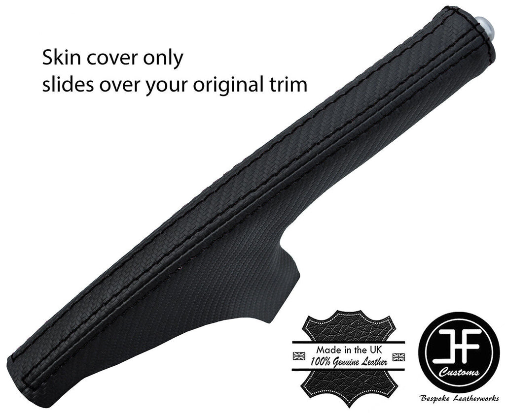 BLACK STITCHING CARBON VINYL SLIM HANDBRAKE GAITER COVER FITS 350Z 33Z 2002-2009