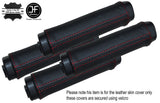 RED STITCH 4X DOOR HANDLE LEATHER COVERS FITS HUMMER H2 2003-2007 CUSTOM NEW