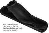 BLACK STITCH LEATHER HANDBRAKE GAITER VINYL REPLACEMENT FITS FORD FIESTA MK8