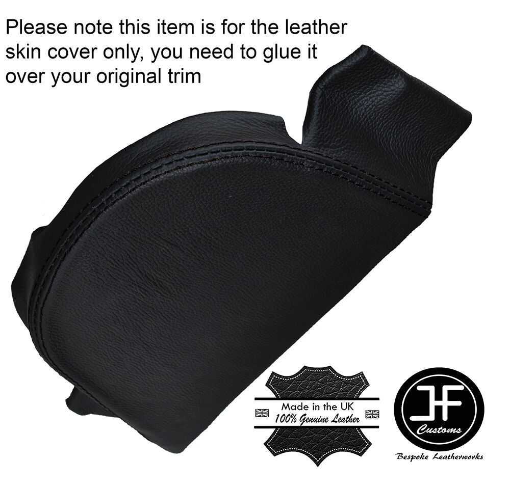 BLACK STITCHING HANDBRAKE E BRAKE TRIM LEATHER COVER FITS CORVETTE C4 1984-1987