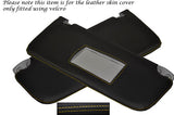 YELLOW STITCH FITS VAUXHALL OPEL CORSA D 06-13 2X SUN VISORS LEATHER COVERS ONLY