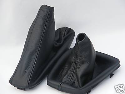 FITS BMW E34 BLACK LEATHER GEAR HAND BRAKE GAITERS BOOTS NEW CUSTOM NEW