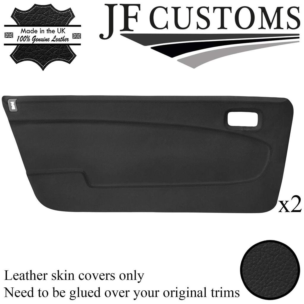 D GREY LEATHER 2X FRONT DOOR CARD COVER FOR LANCIA BETA VOLUMEX COUPE JF2