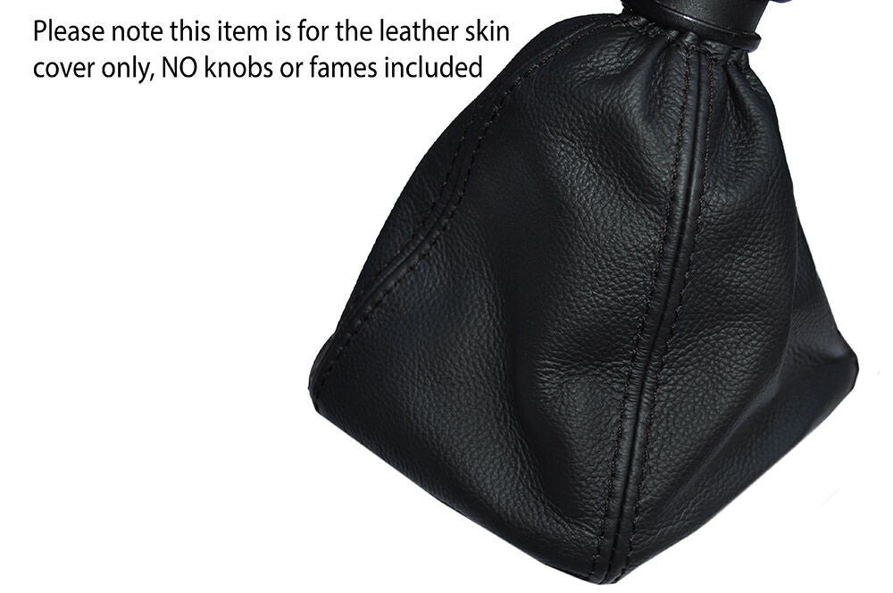 BLACK STITCH MANUAL GEAR GAITER OVER RUBBER FITS DODGE CALIBER 2006-2011