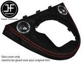 RED STITCH MANUAL GEAR SURROUND SUEDE COVER FOR FIAT 500 2016-2019 CUSTOM NEW