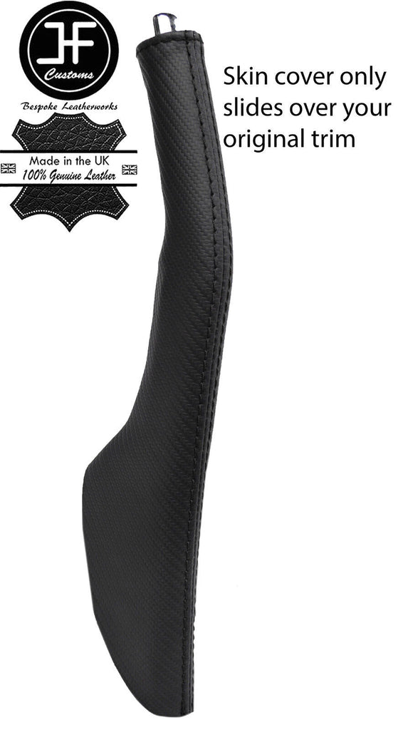 BLACK STITCH CARBON FIBER VINYL HANDBRAKE GAITER FOR MITSUBISHI STARION 83-90