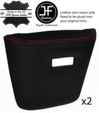 RED   STITCH 2X FRONT ARMREST PAD LEATHER COVERS FOR ROVER P5 P5B SALOON
