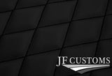 BLACK  DIAMOND STITCH LEATHER 2X FULL DOOR CARD COVERS FOR FORD MUSTANG 94-98