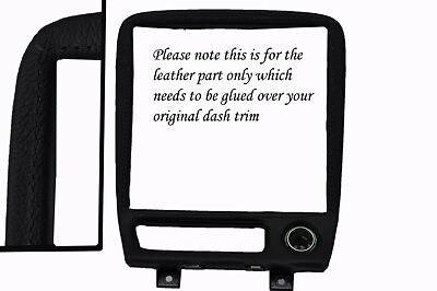 black stitch FITS MAZDA MX5 MK2 2.5 MIATA 98-05 RADIO SURROUND LEATHER COVER