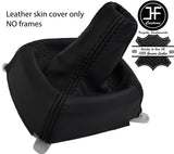 BLACK & BLACK TOP GRAIN LEATHER MANUAL GEAR GAITER FITS MITSUBISHI COLT 95-03