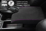 PURPLE STITCHING REAL SUEDE ARMREST COVER FITS BMW 3 SERIES E46 1999-2005
