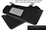 BLACK STITCHING FITS VW POLO MK3 1994-1999 2X SUN VISORS LEATHER COVERS ONLY