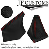 RED STITCH CARBON VINYL GEAR HANDBRAKE FOR SUBARU IMPREZA WRX STI 08-14